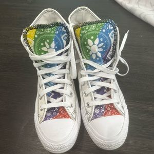 High top Converse w8 - worn once.